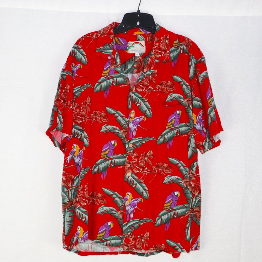 XL Red Paradise Found Hawaiian T-Shirt
